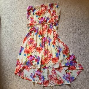 Floral high low dress